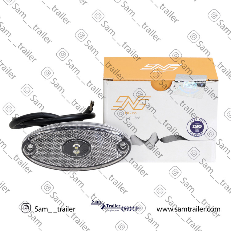 چراغ بیضی سفید تریلی