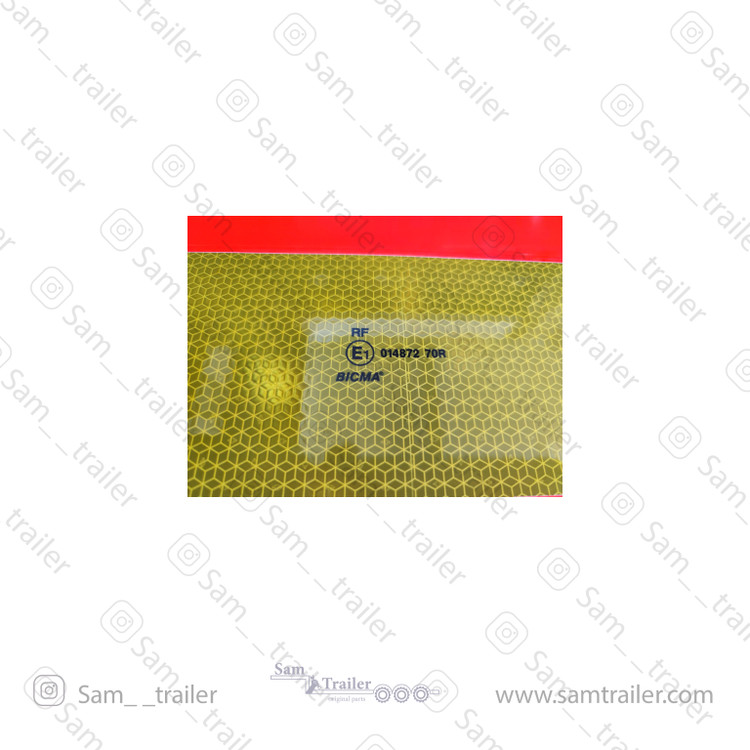 شبرنگ اصلی اجباری مستطیلی پشت تریلی (استیل)
